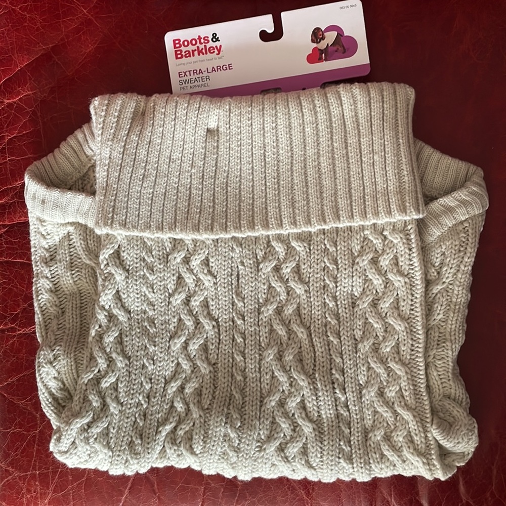 ✨Host Pick! Boots & Barkley cabled dog sweater XL NWT - Picture 7 of 11